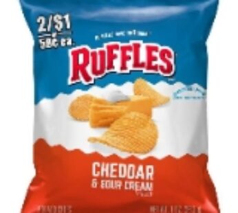 Ruffles Cheddar & Sour Cream Potato Chips 1.00 Ounce Plastic Bag