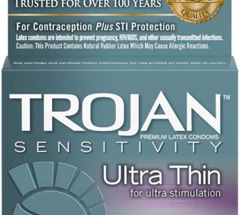 Trojan Sensitivity Ultra Thin Lubricated Condoms (Pack of 1) 3 Count