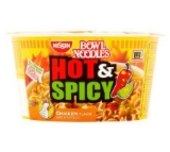 Nissin Bowl Noodles Hot and Spicy Chicken Flavor 3.32 oz Each (12 Cups)