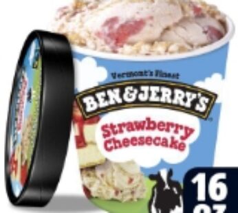 Ben & Jerry’s Strawberry Cheesecake Ice Cream Pint 16 oz