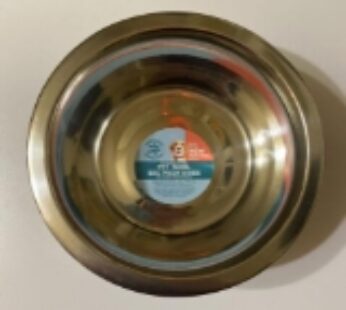 Greenbrier Blue Pet Bowl Placemat and Stainless Steel Dog Food Bowl