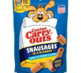 Canine Carry Outs Snausages in A Blanket Beef & Cheese Flavor Dog Treats