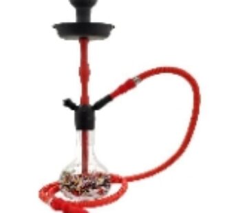 Pharaoh’s Horus Hookah Set – 19in. Black & Clear