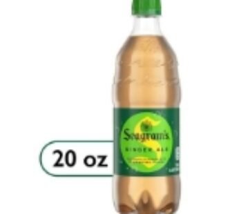 Seagrams Ginger Ale Soda, 20oz