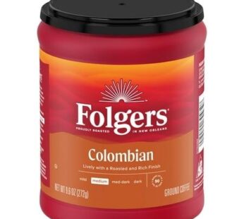 Folgers 100% Colombian Coffee, Medium Roast Ground Coffee